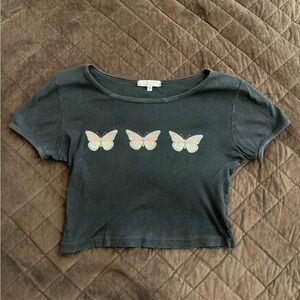 black butterfly tshirt from urban outfitters- size xs